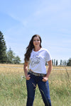 EQ BABE Distressed T-Shirt White