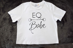 EQ BABE Distressed T-Shirt White