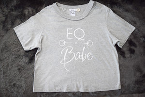 EQ BABE Distressed T-Shirt Grey