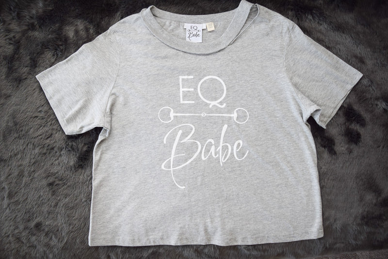 EQ BABE Distressed T-Shirt Grey